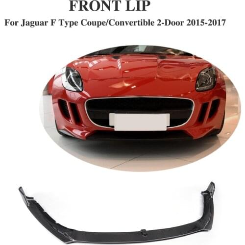 Carbon Fiber Front Bumper Lip Spoiler for Jaguar F Type Coupe / Convertible 2-Door 2015-2017 Car Tuning Parts