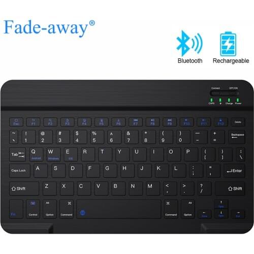 Rechargeable Slim Portable Mini Wireless Bluetooth Keyboard Russian For Tablet Laptop Smartphone iPad Support IOS Android Phone
