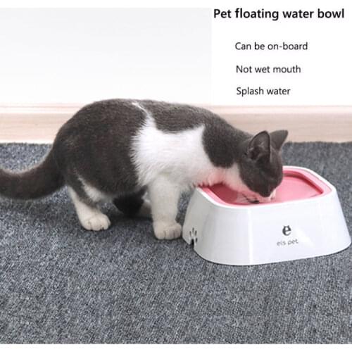 Dog Drinking Water Bowl 1.5L Floating Non-Wetting Mouth Cat Bowl Without Spill Drinking Water Dispenser ABS Plastic Dog Bowl