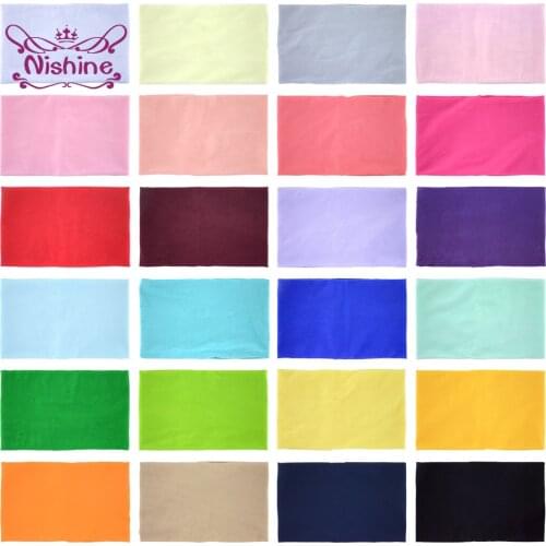 Nishine 16*8 CM Toddler Solid Color Nylon Hairband Fashion Elastic Wide Headband DIY Children Headwear Baby Clothing Decoration
