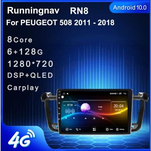 Runningnav For PEUGEOT 508 2011 - 2018 Android Car Radio Multimedia Video Player Navigation GPS