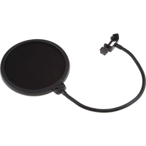 Metal Mesh & Foam Layer Microphone Tripod Double Net Pops Filter Microphone Mic Windscreen Cover For Youtube Videos Gaming