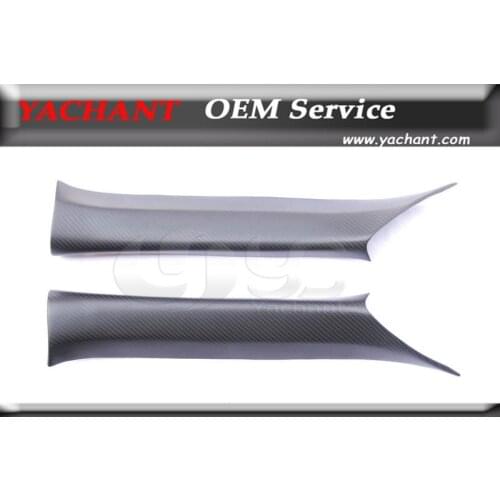 Car Styling Dry Carbon Fiber Matte Finish A Pillar Cover Fit For Toyota GT86 FT86 ZN6 FRS BRZ ZC6 Interior Trim A Pillar Cover