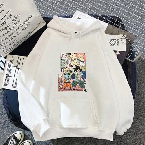 Dragon Ball Anime Autumn New Hooded Sweatshirts Men Clothes Cartoons Son Goku Pullovers Kawaii Casual Plus Velvet Hoodies Male