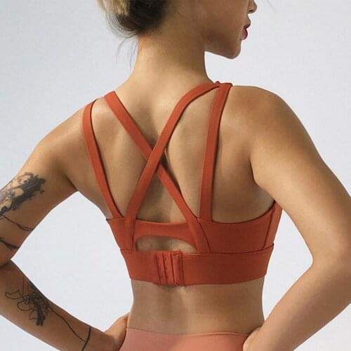 Cloud Hide Women Yoga Bra For Fitness Sexy Back Sport Tank Crop Top Push Up Gym Workout Running Shirt Shockproof Athletic Vest
