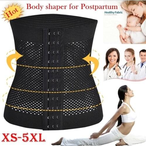 Plus Size XS-5XL Women Waist Trainer Corsets Slimming Belt Body Shaper Postpartum Recovery Abdominal Trimmer Shapewear