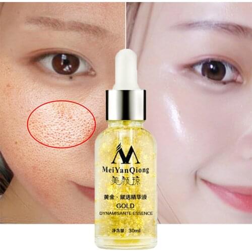 Gold Hyaluronic Acid Face Serum Moisturize Shrink Pores Brighten Improve Fine Lines Lifting Firming Amide Face Essence Skin