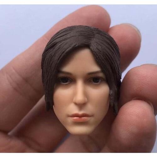 1/6 Scale Lara Croft Head Carving Female Soldier Head Sculpt Model for 12in Action Figure Phicen Tbleague Toy