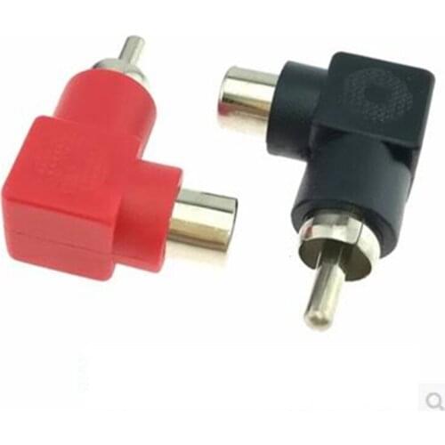 10pcs 90 Degree RCA Right Angle Connector Plug Adapters Male To Female M/F 90 Degree Elbow Audio Adapter