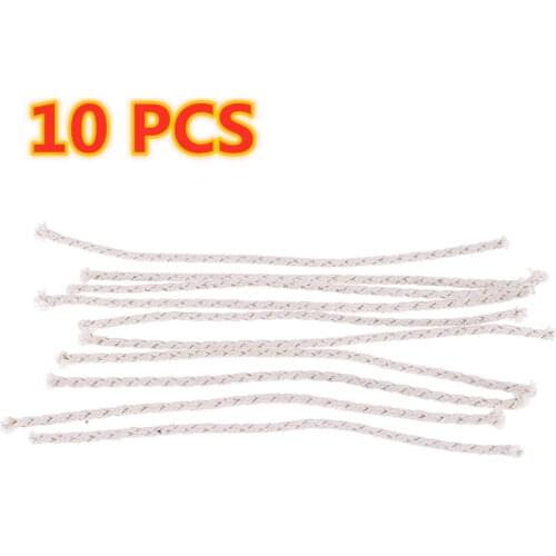 10 PCS Permanent Match Lighter Cotton Wick Accessories, Replacement Wick for Metal Matches for Emergency Rescue, Camping