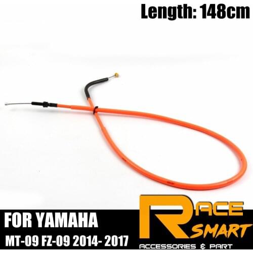 148cm Motorcycle Clutch Cable For YAMAHA MT-09 FZ-09 2014-2017 Stainless Wire Line Rubber MT 09 MT09 FZ 09 FZ09 2015 2016 Black