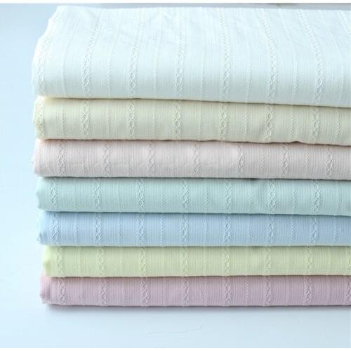 150x50cm White Cotton Jacquard Idyllic Minimalist Sewing Fabric, Making Womens Shirt Skirt Childrens Clothing Cloth