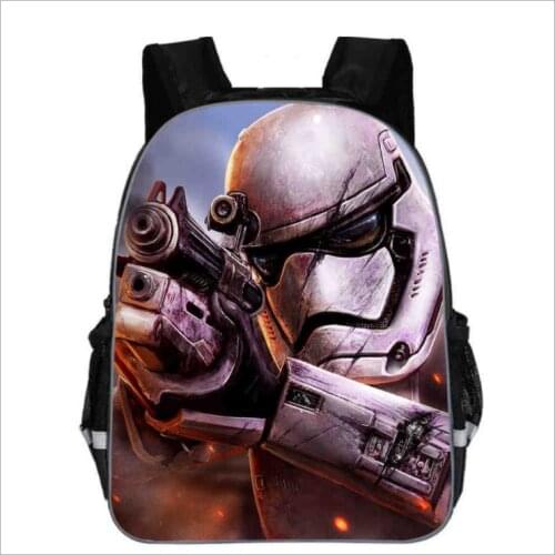 11-16inch Star Wars Backpack Movie The Force Awaken School Bag Darth Vader Yoda Jedi Kids Men Primary Bags Custom made Mochilas