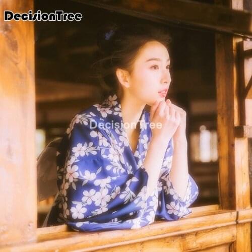 2021 retro japanese style vintage haori kawaii girls women foral kimono dress for party yukata asian clothes daily geisha robe