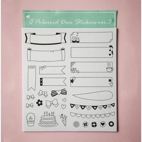 6 Sheets/set Cute Paper Decorative Stickers DIY Sticker Set Diary Stickers Sushi Sticker Scrapbook Paper