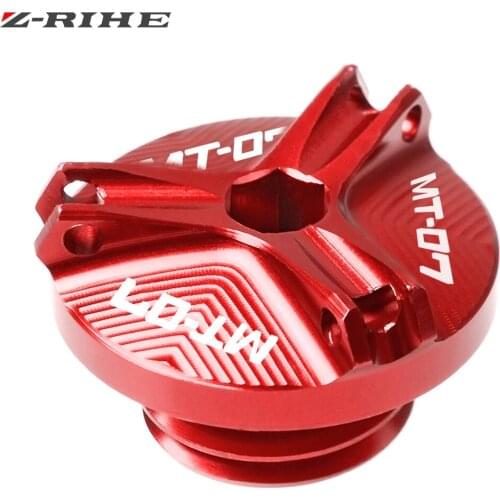 For Yamaha MT07 MT 07 TRACER FZ07 M2.0*2.5 Motorcycle CNC Aluminum Oil Filler Cap Plug cover with mt-07 logo