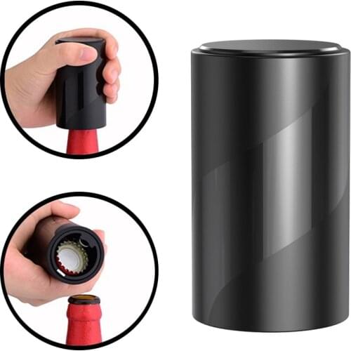 Automatic Magnetic Beer Bottle Opener Portable Stainless Steel Push Down Corkscrew Wine Beer Soda Cap Opener Kitchen Accessories