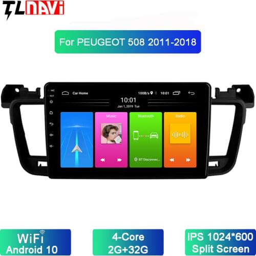 Android 10 Car DVD player GPS navigation radio Stereo For PEUGEOT 508 2011 2012 2013-2017 auto radio multimedia