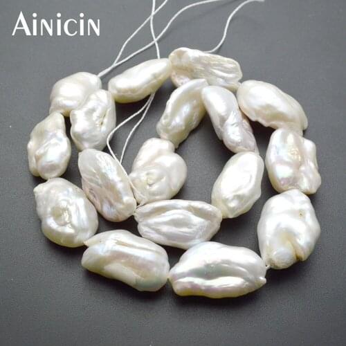 High Quality Irregular Shape Natural Freshwater Pearl 15.5'' Strand Loose Beads Fashion DIY Jewelry Making Findings 2 Strands