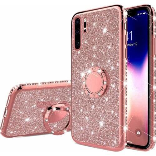 Finger Ring Diamond Soft Glitter Phone Case For Xiaomi Redmi Note 9S 9 Pro MAX POCOX3NFC 9T 8T 8A Mi Note 8 7 5 Pro 10 Lite CC9E