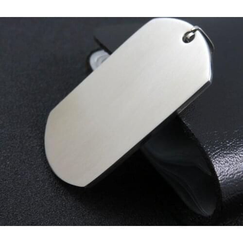 Double Dull Polished Brushed Crafts Stainless Steel Dog Tags Pendant Dogtags Necklace For Man Women Fashion Wholesale Jewelry