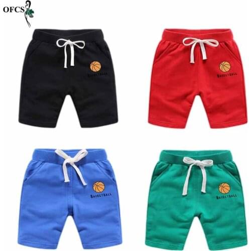 Hot Sale Solid Kids Trousers Children Pants For Baby Boys Summer Beach Loose Shorts Kids Clothing Sports Shorts Retail size2-12T