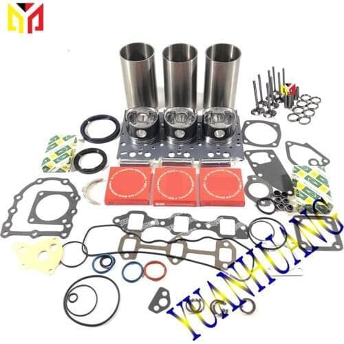 3TNE74 Engine Rebuild Kit With Valves Overhual Repair Gasket Set For Yanmar & John Deer Tractor Liner Piston Ring Bearing