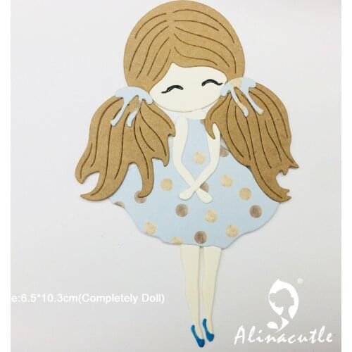 Metal Cutting Die Long Hair Girl Doll Cut Scrapbooking Paper craft album Handmade Card Stencil Cutter Punch Alinacutle