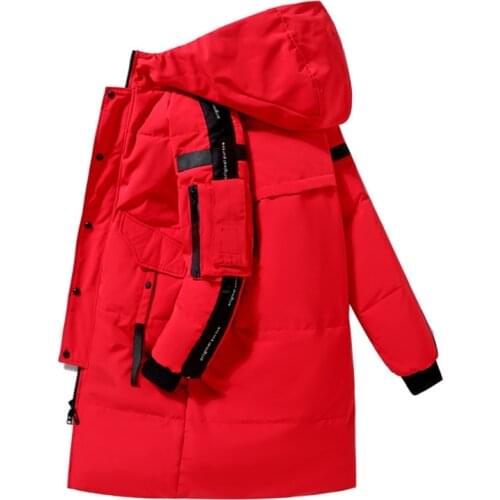 Mens hooded long coat windproof and waterproof thick warm mens clothing long coat 2020