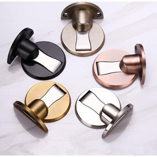 Upgrade Magnet Door Stops Stainless Steel Door Stopper Magnetic Door Holder Toilet Glass Door Hidden Doorstop Furniture Hardware