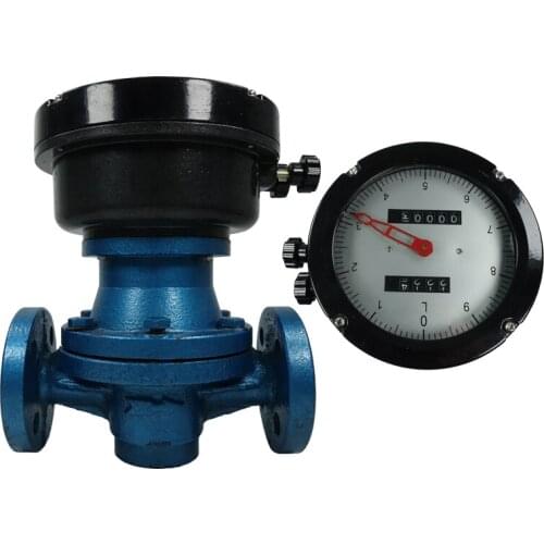 Oval gear flow meter Cast Steel With Zero Return Function Diesel Fuel Oil Liquid Flow Meter Oval Gear Flowmeter Supplier