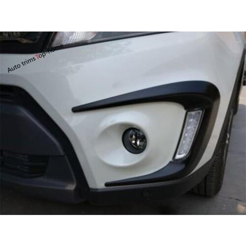 Yimaautotrims Front Fog Lights Lamp Eyelid Eyebrow Protector Cover Trim Fit For Suzuki Vitara Escudo 2015 2016 2017 2018 Plastic