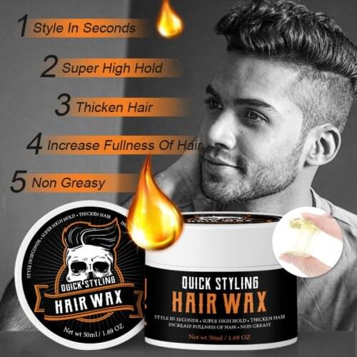 50 Ml Popular Ancient Hair Cream Product Hair Pomade For Styling Salon Hair Styling Waxes Hair Holder Strong Hair Modelling Mud