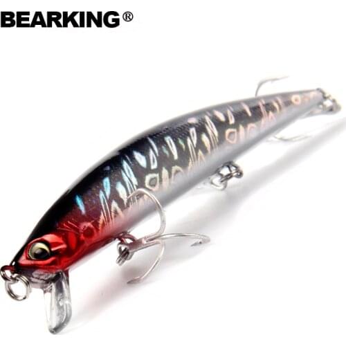 Bearking Bk17-M58 Fishing Lure 1PC 18g 140mm depth 0.5-0.8M Artificial Bait Wobbler Minnow Fishing Lure 3 Hooks Fishing Tackle