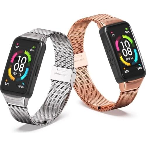 For Huawei Honor Band 6 Smart watch Wristband Bracelet Replacement Watch Strap For Huawei Band 6 Wrist Strap Metal Band