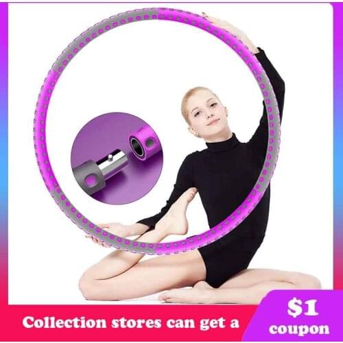 Detachable 6 Sections Foam Stainless Steel Sport Hoop Home Exercise Fitness Thin Waist Fitness Circle Crossfit Equipment