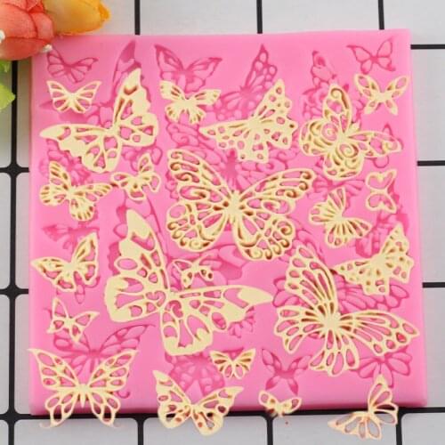 Sugarcraft Butterfly Silicone Mold DIY Party Cake Decorating Tools Cupcake Topper Fondant Molds Candy Chocolate Gumpaste Mould