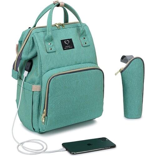 Baby Diaper Bag Mums Dads Stroller Bags USB Large Capacity Waterproof Nappy Bag Kits Maternity Travel Backpack Nursing Handbag