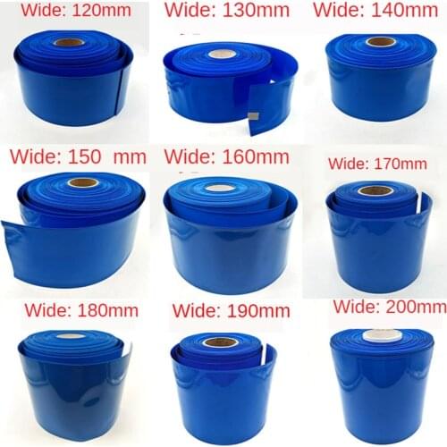 140mm - 400mm Heat Shrink Tube Tubing Li-ion Wrap Cover Skin PVC Shrinkable Film Battery Pack Accessories 18650 Lithium Battery