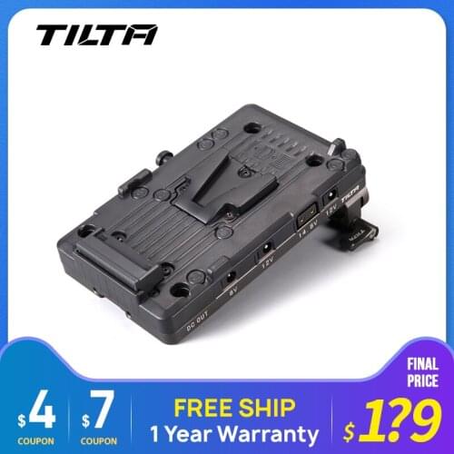 Tilta TA-BTP-V-G 15mm LWS Rod Adapter V Mount Battery Plate For powering BMPCC 4K Camera Cage Accessories