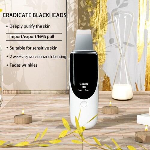 Sonic Facial Scrubber Blackhead Remover Pore Deep Face Cleaning Machine Peeling Shovel Facial Pore Cleaner Face Skin Scrubber