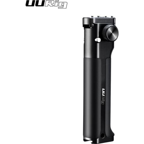 UURig DH14 Gimbal Stabilizer Handle Hand Grip Aluminum Alloy Extension Rod Holder+Cold Shoe 1/4Screw Holes for Zhiyun Weebill-S