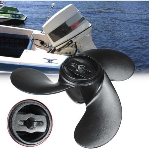 Aluminum Alloy Propeller 7.4x5.7 Marine 2.2-3.3HP Rotating Black Right For Transmission For Drive Shaft Propeller Accessories