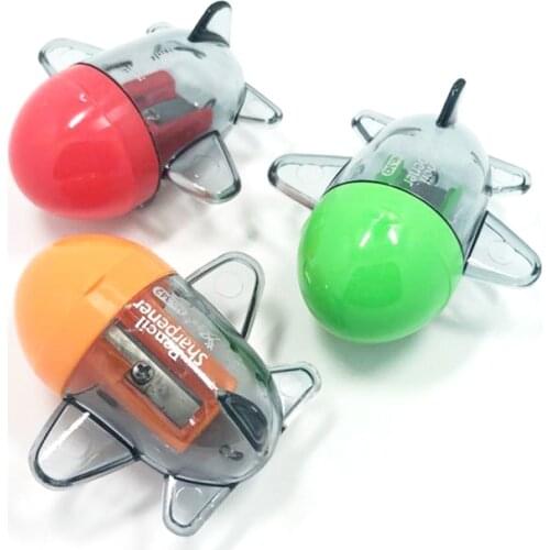 1 Pcs Mini airplane mechanical Pencil Sharpener With Eraser For Pencils school office supply Student Stationery Decoration Item