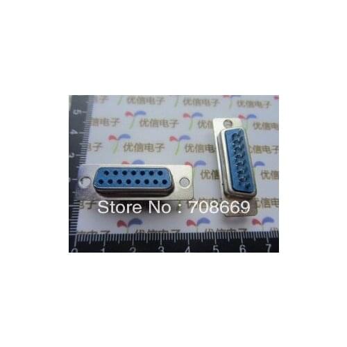 10pcs 15 Pin D-SUB Female DB15F Solder Type Connector DB15