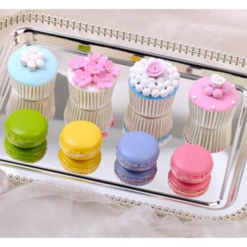 10pcs/lot Silver Mirror cupcake pan cake dish metal fruit plate dessert mug-up pallet Wedding Event birthday party deocration