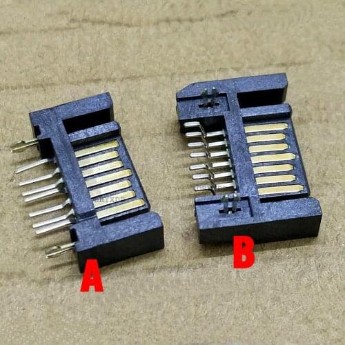 10PCS SATA 7Pin Male DIP/SMD Type A needle SATA 7P Connector Interface Socket SATA PCB DIY