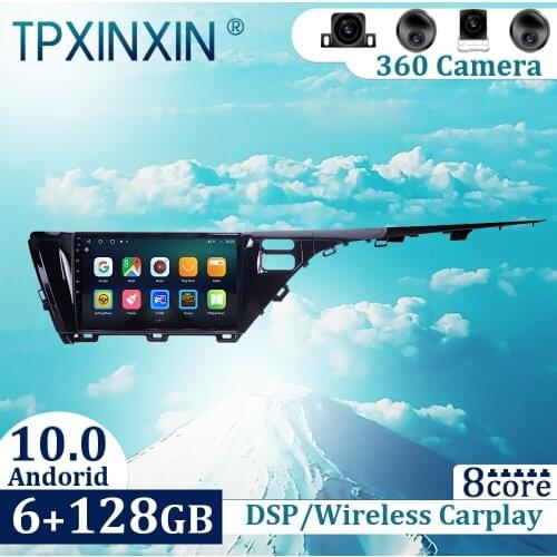 6+128GB For Toyota Camry 2018 2019 Android 10 Carplay Radio Player Car GPS Navigation Head Unit Car Radio with Screen