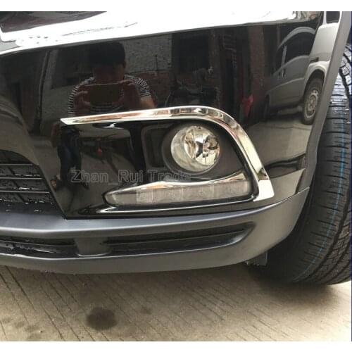 ABS Chrome Front Fog Light Lamp Trim Molding Bezel Garnish For Toyota Highlander 2014-2017