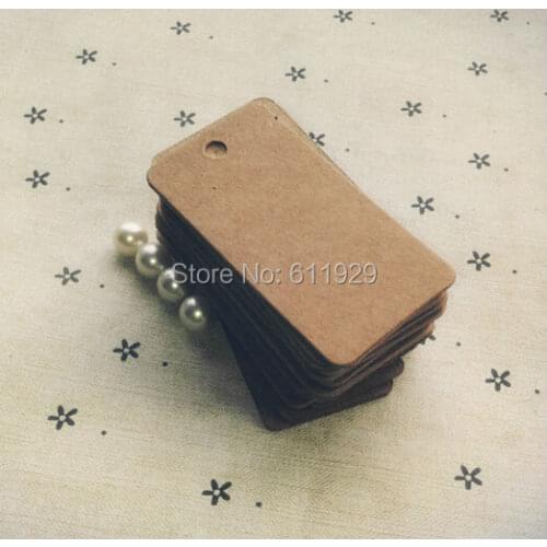Free shipping 500 pcs a lot blank rectangle kraft paper tag 2.8x5.4cm/baking price tag/clothing hang tag/identification card